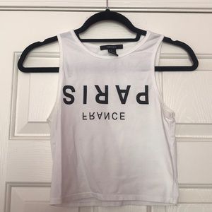 Paris France Crop Top